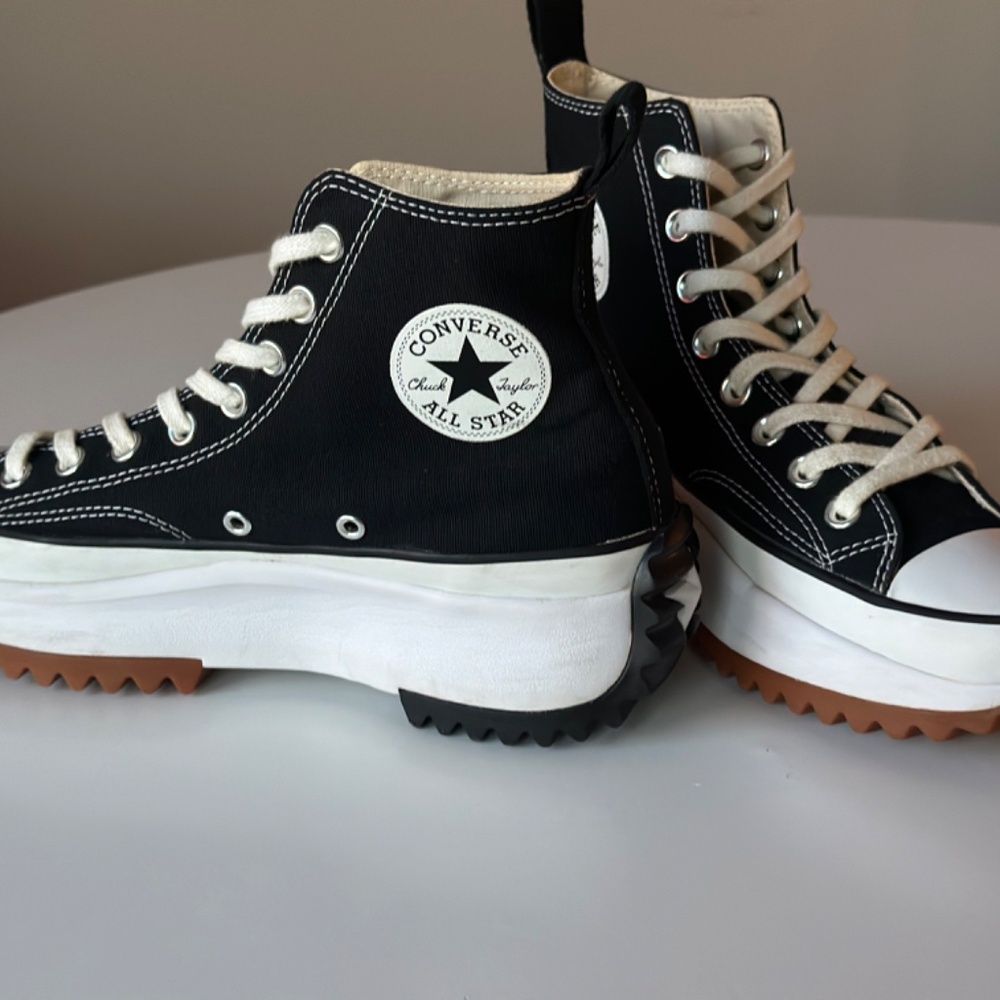 Converse Run Star Hike Hi Black Platform Sneakers - Picture 12 of 16